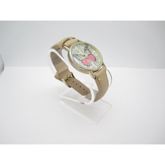 Women Charming Charlie Butterfly Quartz WR Analog 38mm Causal Round Watch (F624) - Picture 4 of 9